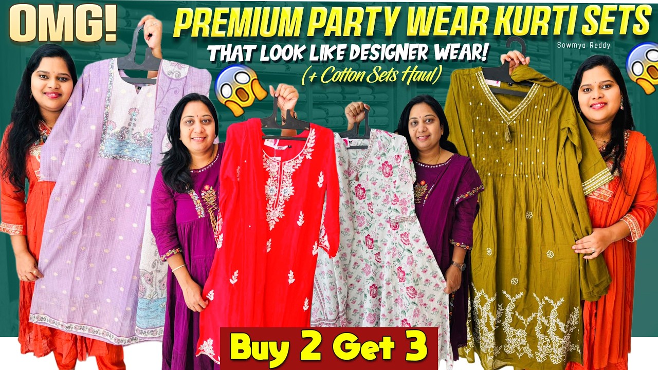 OMG! 😱 Premium Party Wear Kurti Sets That Look Like Designer Wear! (+ Cotton Sets Haul)