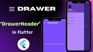How to design Drawer Header | Customize Drawer in Flutter