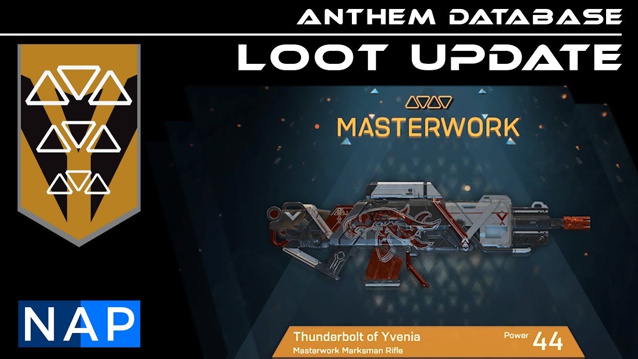 ANTHEM Loot Update - Gear Inscription & Masterwork Changes