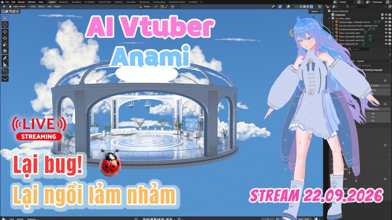 【AI VTUBER】ANAMI có nhà mới nhưng vừa được một hôm thì lại gặp bug - FREE TALK 22.09.26