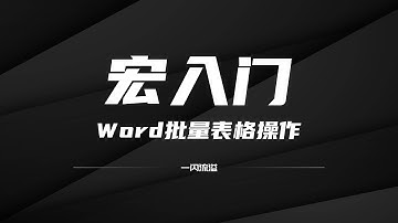 Word宏入门，不妨从此时开始