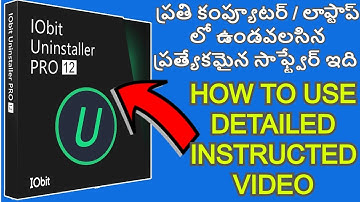 IObit Uninstaller Software Tutorial in Telugu | Best Software to uninstall pc Software #iobit