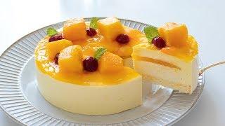 NoBake Mango Mousse CakeHidaMari Cooking