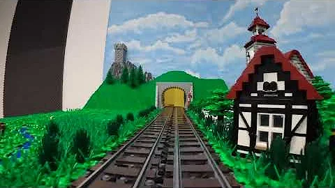 Train ride through my LEGO City