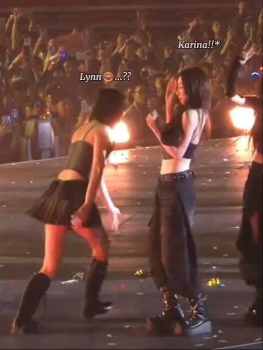 Lynn’s reaction when she saw aespa 🤣she panicked so quick.. #triples #lynn