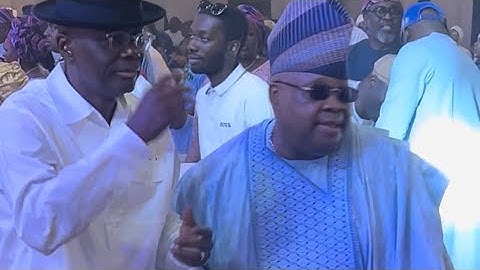 GOVERNOR ADEMOLA ADELEKE OUTSHINE GOVERNOR BABAJIDE SANWO - OLU DURING WORSHIP AND PRAISE MOMENT
