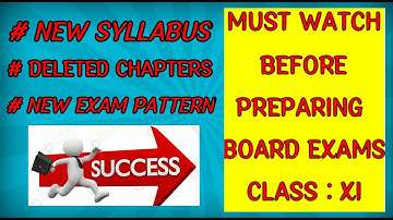 SYLLABUS CLASS 11 CHEMISTRY II DELETED CHAPTERS II NEW EXAM PATTERN 2022-23II CBSE UPDATE