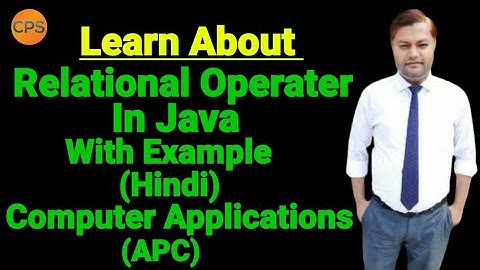 Relational Operaters || By Prashant Sir || CPS || watch now.