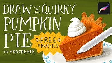 How to Draw a Quirky Pumpkin Pie // Procreate Tutorial