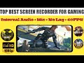 Top Screen Recorder To Record Gameplay | Best Screen Recorder For FreeFire, COD | Internal + Mic