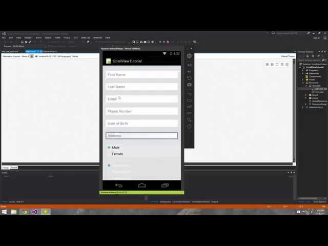 Xamarin Android Tutorial 34 Scrollview