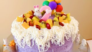 I Made My 2-Year-Old’s Birthday Cake 🎂 Fruity Cream Cake for Toddlers — No Additives, All Love!