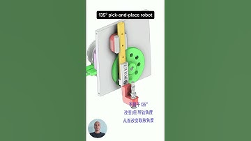 135° pick and place robot  #cad #working #mechanism #gripper #3ddesign