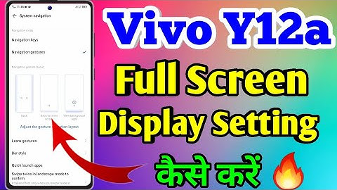 How To Full Screen Display In Vivo Y12a, Vivo Y12a Full Screen Display Setting #vivoy12afullscreen