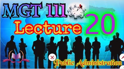 MGT 111 Lecture 20 Short VU Lectures