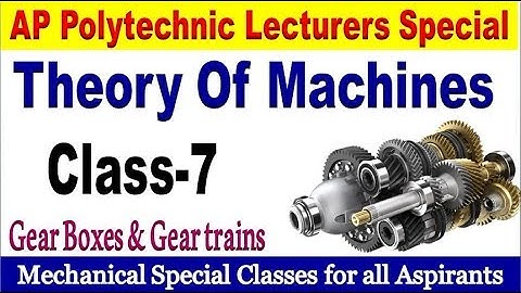 Theory Of Machines Class 7 with gear Box & Gear trains class for all aspirants By SRINIVASMech