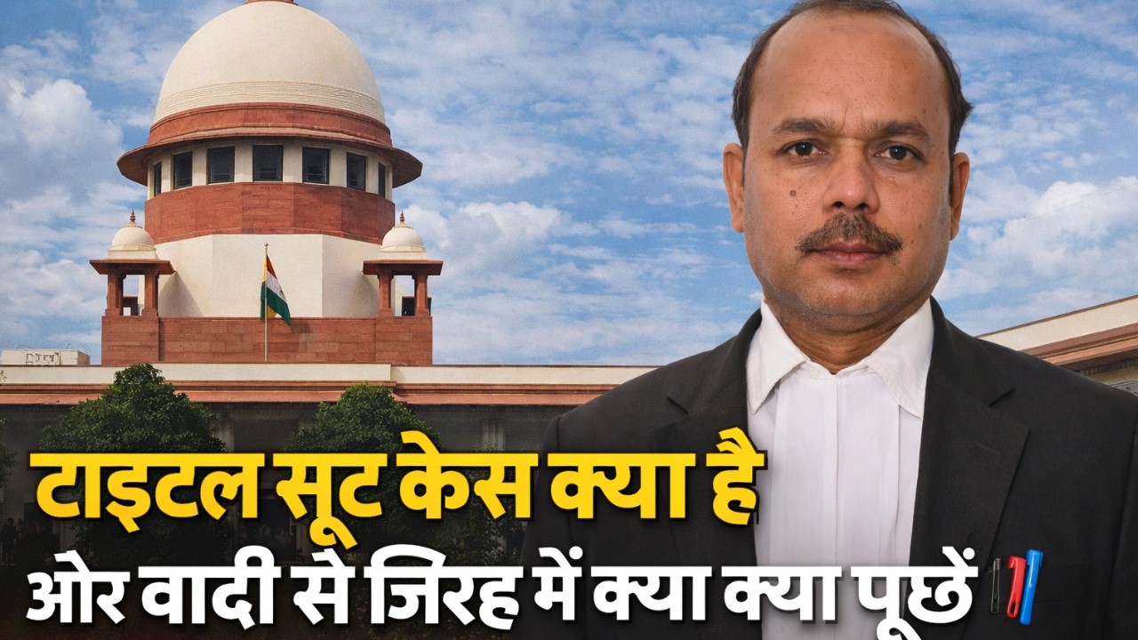 टाइटल सूट केस क्या है और वादी से जिरह (cross examination) में क्या क्या पूछे ? #crossexamination