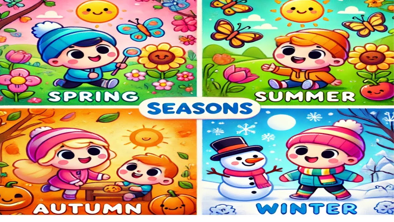 Seasons Song for Kids | Fun Nursery Rhyme About Spring, Summer, Fall ...