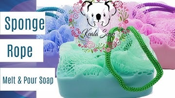 Melt and Pour Soap on a Rope Tutorial Using Sponge with Melt and Pour Soap Silicone Mold