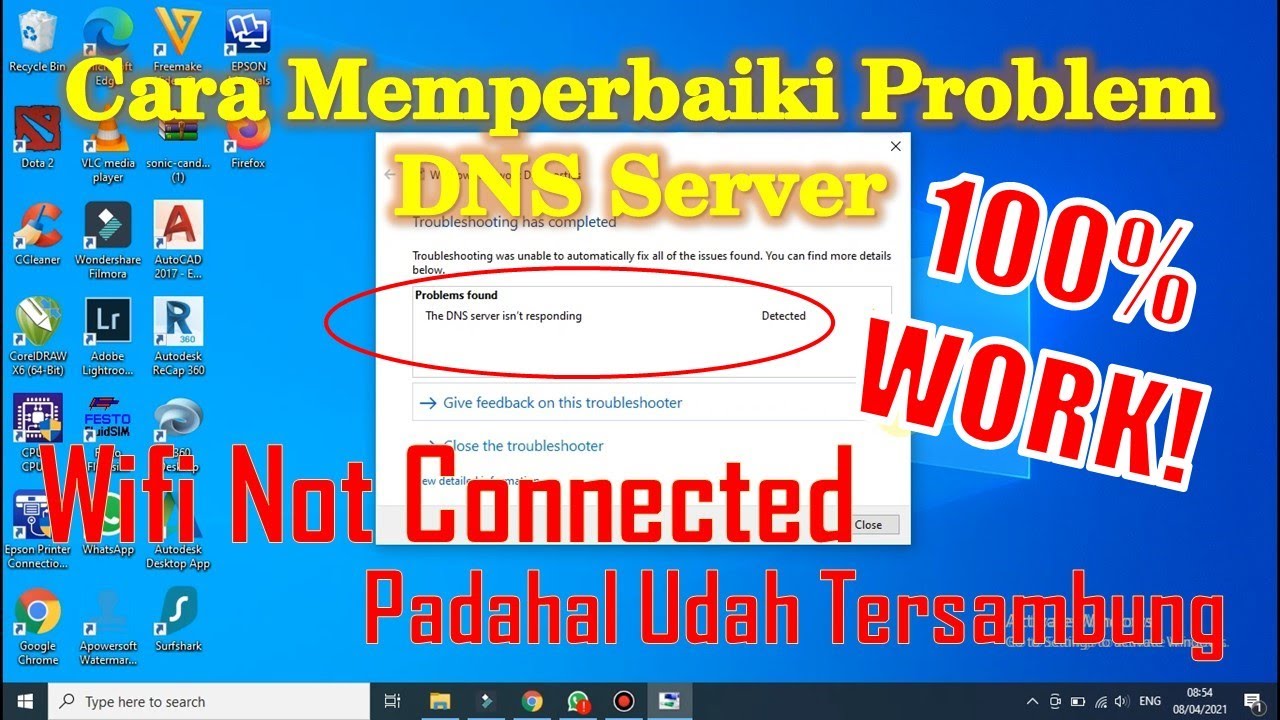 แก้ dns server isn't responding  2022 New  How To Fix Wifi No Internet Access | Fix DNS Server Is Not Responding