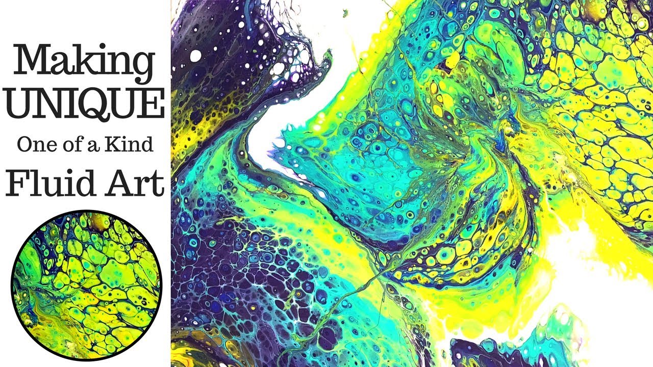 Making UNIQUE One of a Kind Fluid Art with Acrylic Pouring Dirty Slide ...