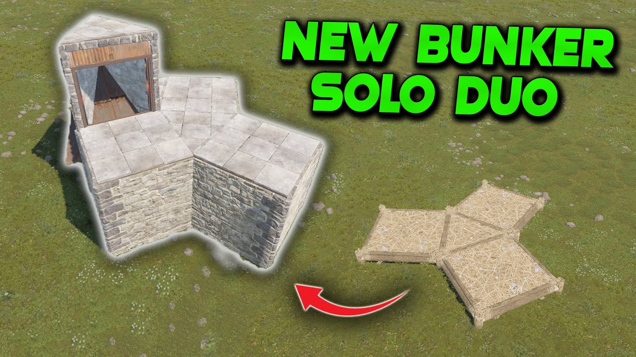 (NEW) BUNKER SOLO DUO In Rust | Rust Building Tutorial - YouTube