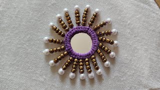 Easy Mirror Work Kurti Design | Simple Mirror Stitch for Beginners | Circle Mirrorwork #mirrorwork