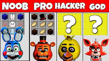 Minecraft Battle: NOOB vs PRO vs HACKER :  FNAF CRAFTING Challenge in Minecraft