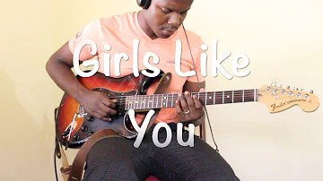 Maroon 5 Girls like you ft. Cardi B Guitar Instrumental Cover