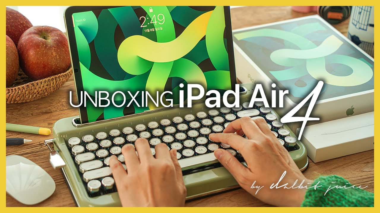 [SUB] 아이패드 에어4🍏+ 애플펜슬 언박싱 | 아이패드 악세사리 | 아이패드 활용법 | 아이패드일상 | iPad Air4 unboxing🎁(feat.Penna keyboard)