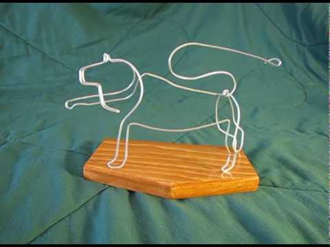 Lion Passant - Wire Sculpture by Patrick Doyle
