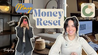MAY MONEY RESET  budgeting, 70% savings rate, money goals for a new month