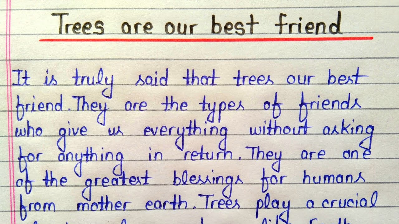 trees are our friends essay grade 5