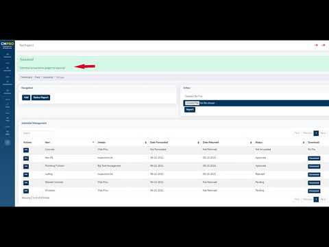 CMPRO™ How To Use the Submittals Feature