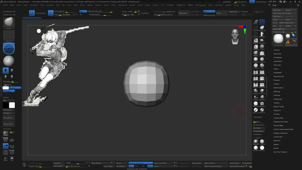 Dynamic Pose Blockout Sculpt Using Zbrush - YouTube