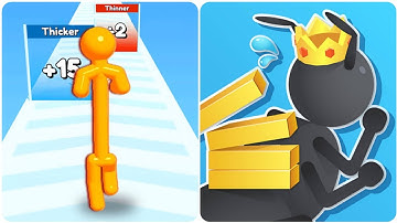 Tall Man Run 3D VS Tiny Run 3D Who Will Win?  All New Levels Game Mobile Walkthrough iOS, Android