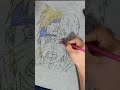 Half of naruto and sasuke drawing