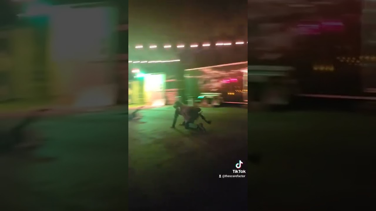 Sliding scareactor clown at Wicked World Scaregrounds