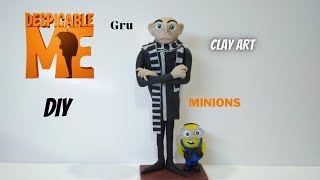 Despicable Me Gru | Minions | Easy diy with polymer clay | Clay art - Vicky25Crafts screenshot 1