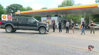 Protesters try to block access to gas station where shooting happened