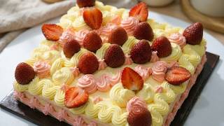 Hasilnya Super Soft & Lumer! Strawberry Buttercream Spongecake Metode All in One Anti Gagal screenshot 4