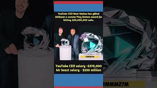 YouTube CEO Salary vs MrBeast Earnings! 🤯 #trending