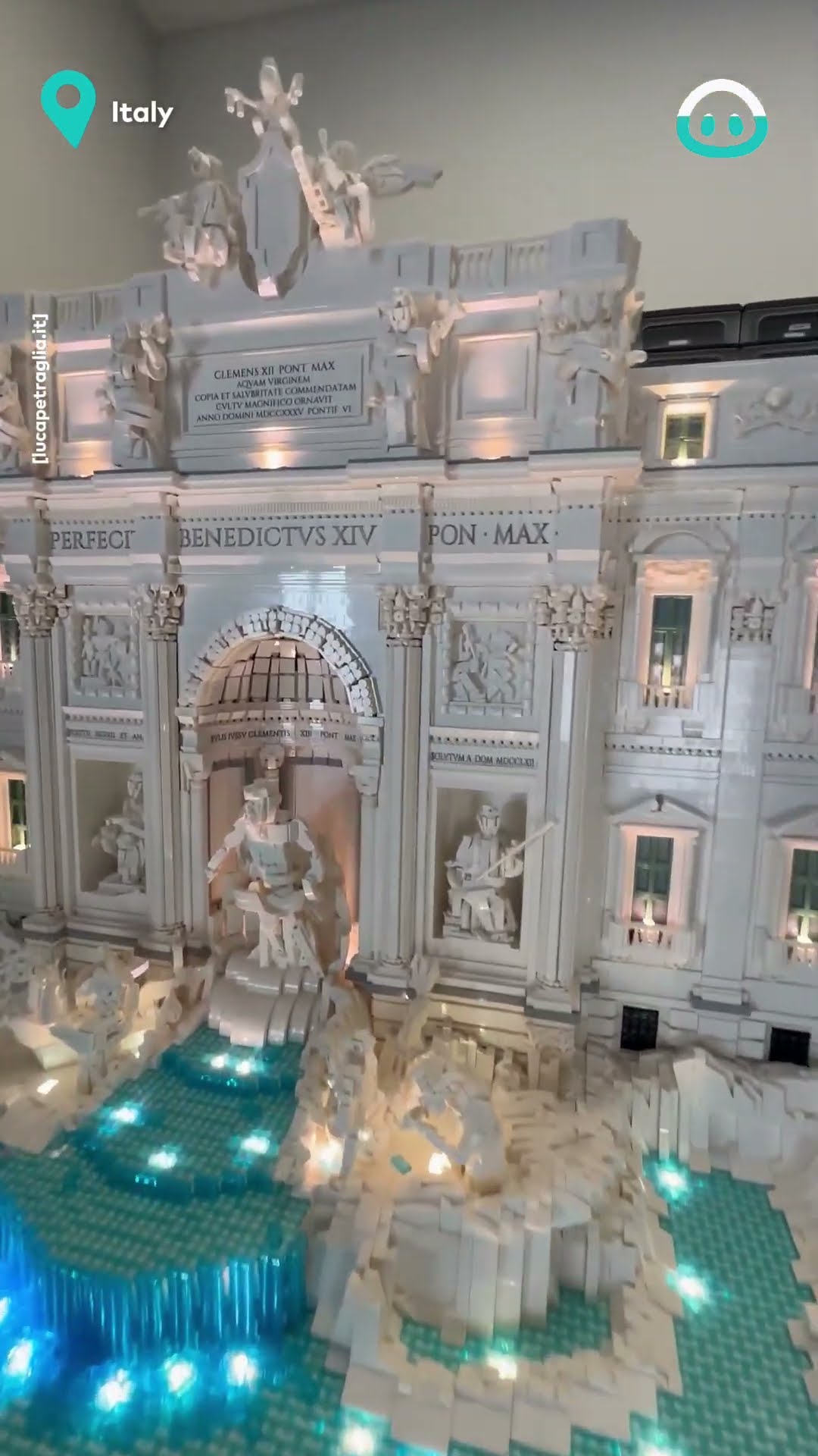 HUGE Trevi Fountain made of LEGO || ViralHog