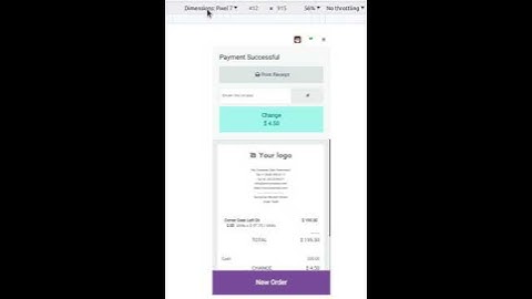 POS Change Amount Display In Receipt Screen - Responsive Odoo
