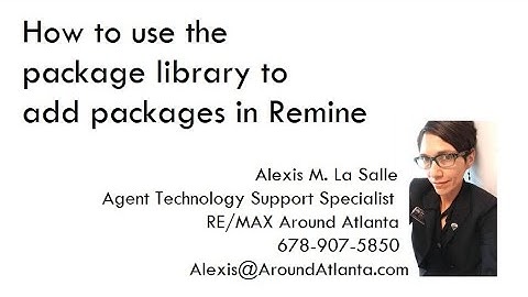 How To Add Packages From The Package Library in Remine