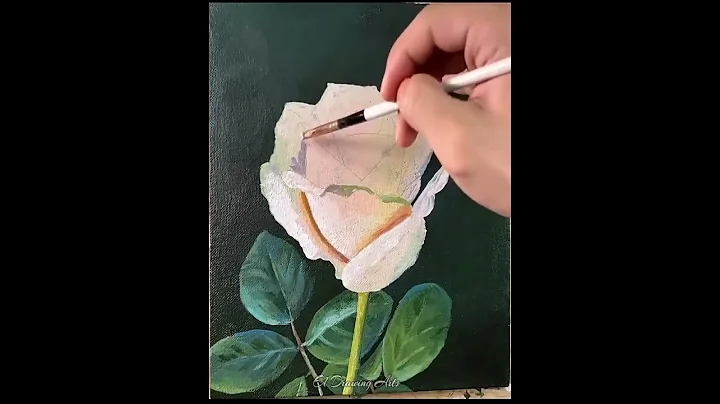 Captivating White Rose Acrylic Painting Tutorial | Step-by-Step Guide | Floral Art