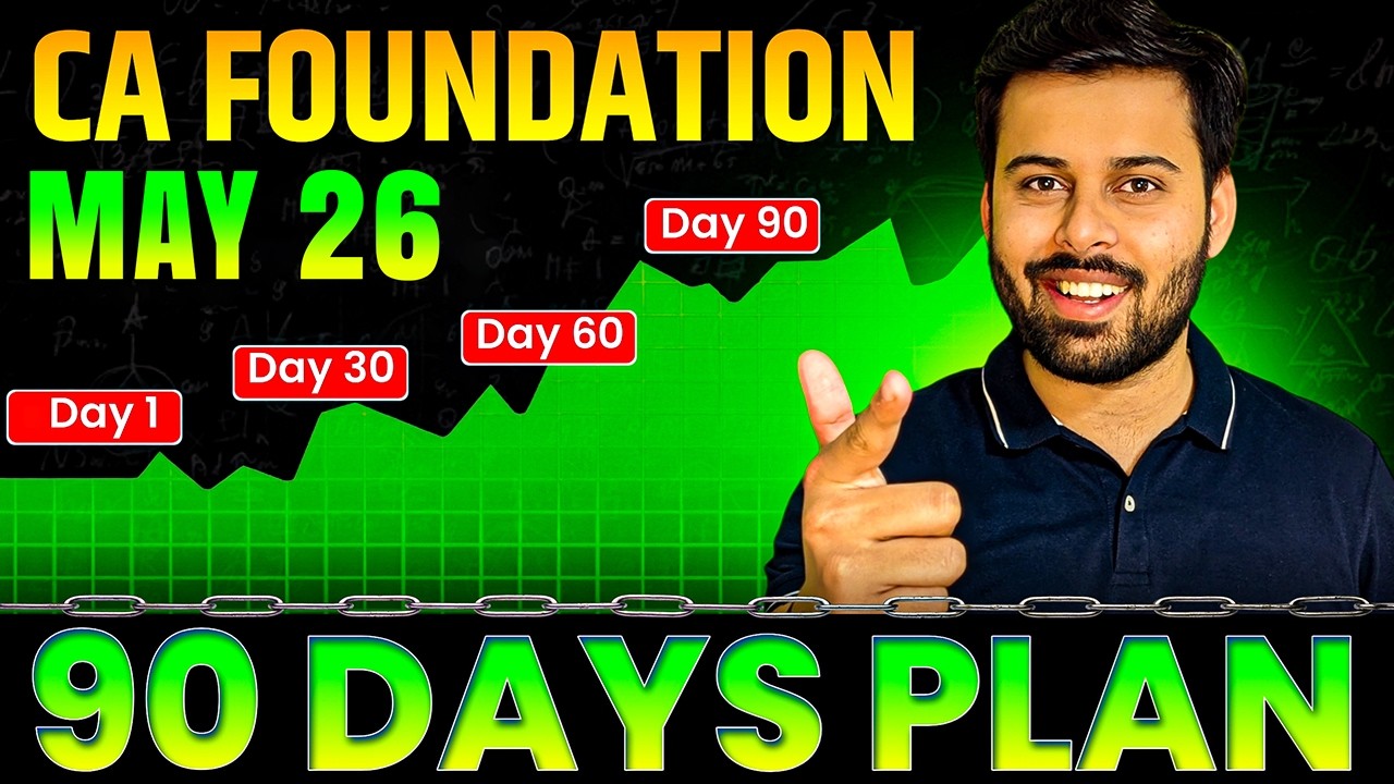 CA Foundation 90 Days Master Plan For AIR in Sep 26/Jan 27 - YouTube