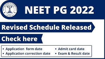 NEET PG 2022 new exam date announced
