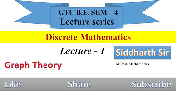 GTU Discrete Mathematics Lecture 1  Graph Theory