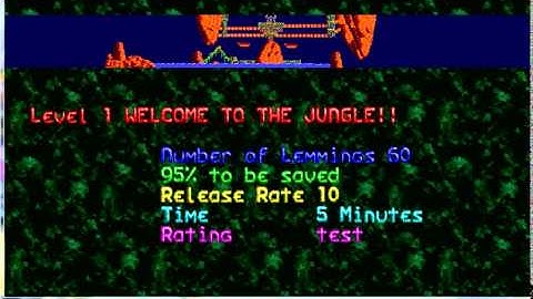 Lemmings Custom Level: WELCOME TO THE JUNGLE!!